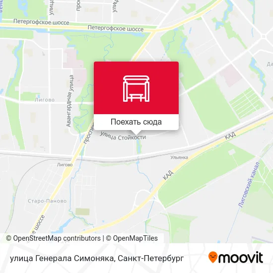 Карта улица Генерала Симоняка