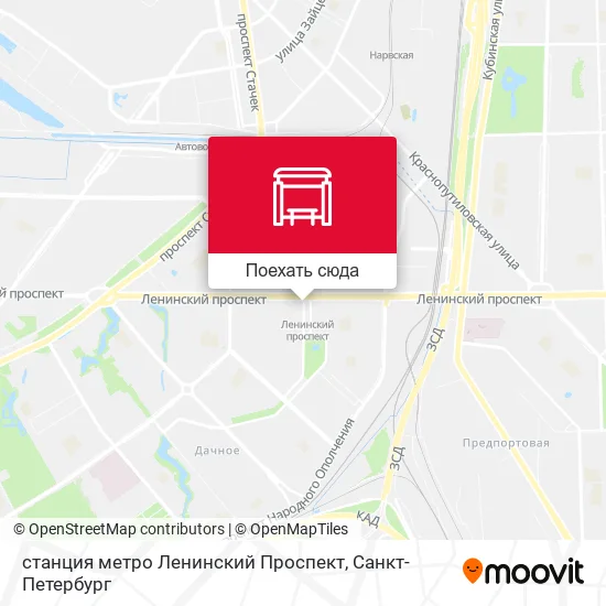 Карта станция метро Ленинский Проспект