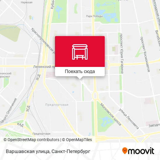 Карта Варшавская улица