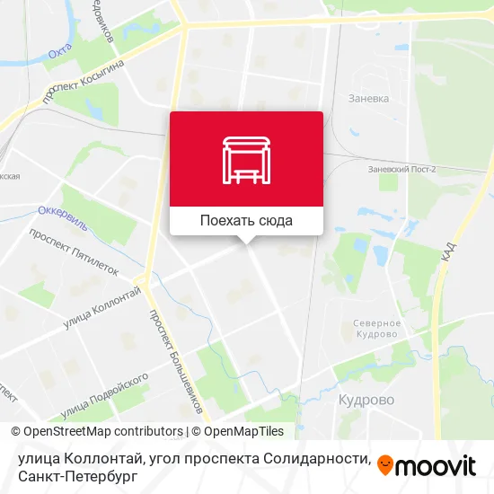 Карта улица Коллонтай, угол проспекта Солидарности