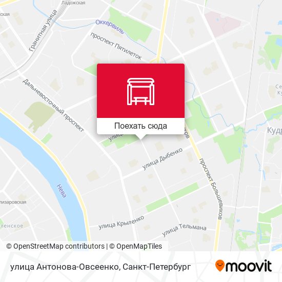 Карта улица Антонова-Овсеенко