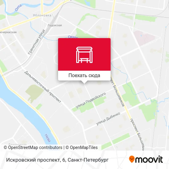 Карта Искровский проспект, 6