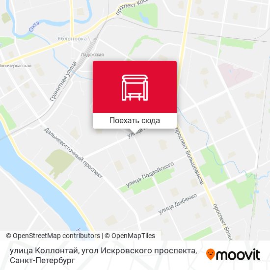 Карта улица Коллонтай, угол Искровского проспекта