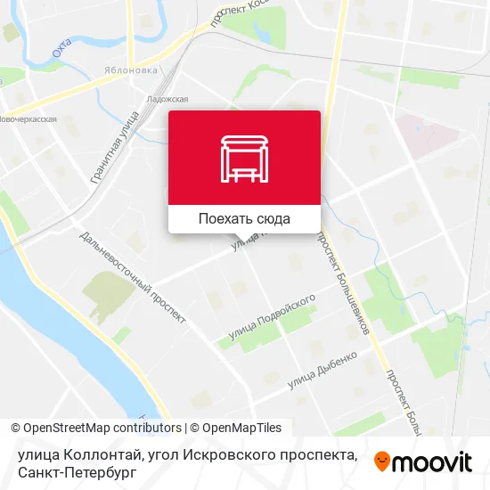 Карта улица Коллонтай, угол Искровского проспекта