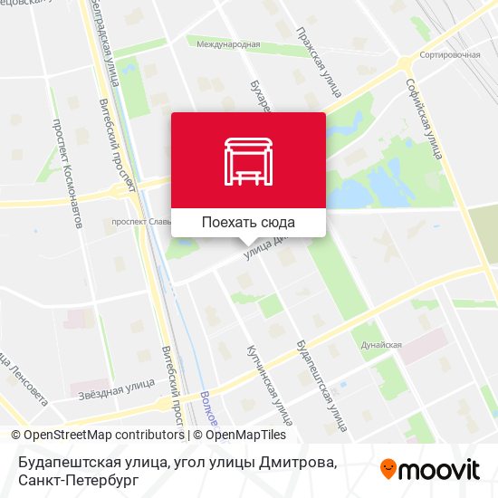 Карта Будапештская улица, угол улицы Дмитрова
