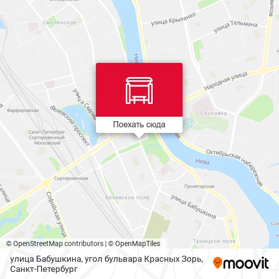 Карта улица Бабушкина, угол бульвара Красных Зорь