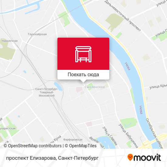 Карта проспект Елизарова