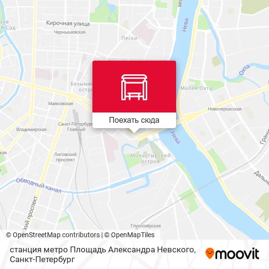 Карта станция метро Площадь Александра Невского
