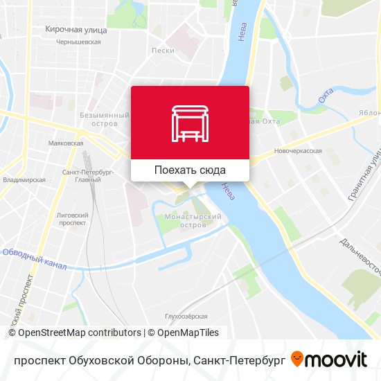 Карта проспект Обуховской Обороны