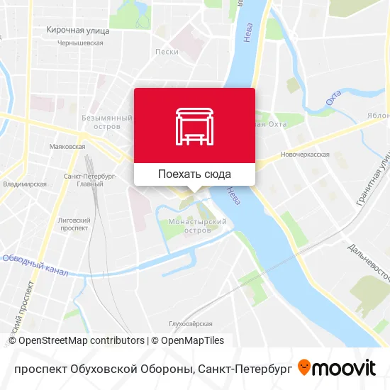 Карта проспект Обуховской Обороны