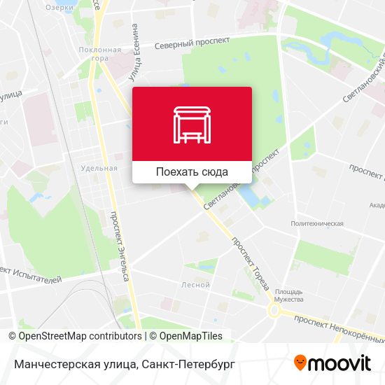 Карта Манчестерская улица