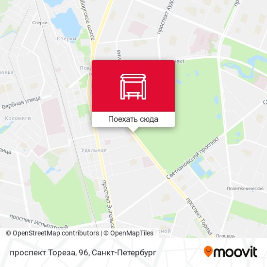 Карта проспект Тореза, 96