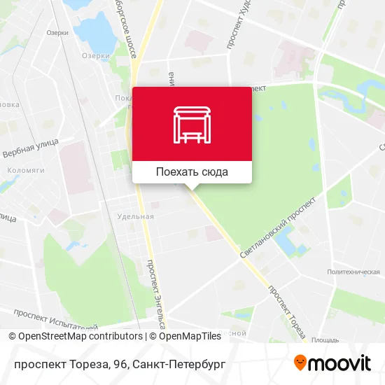 Карта проспект Тореза, 96