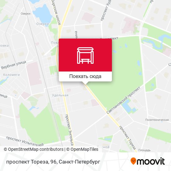 Карта проспект Тореза, 96