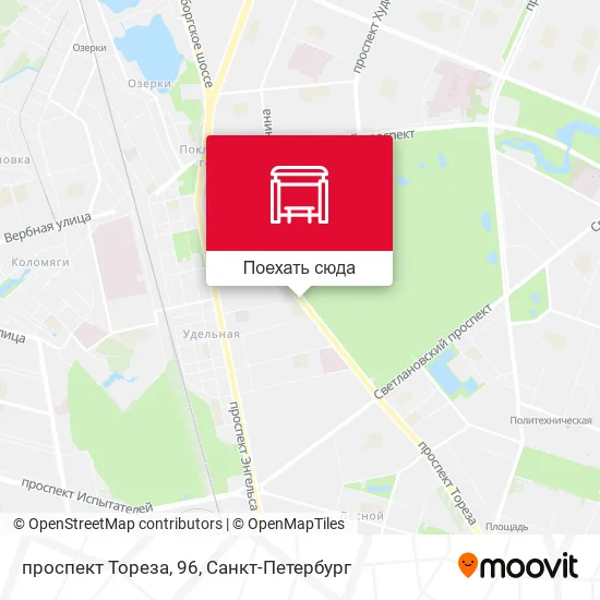 Карта проспект Тореза, 96