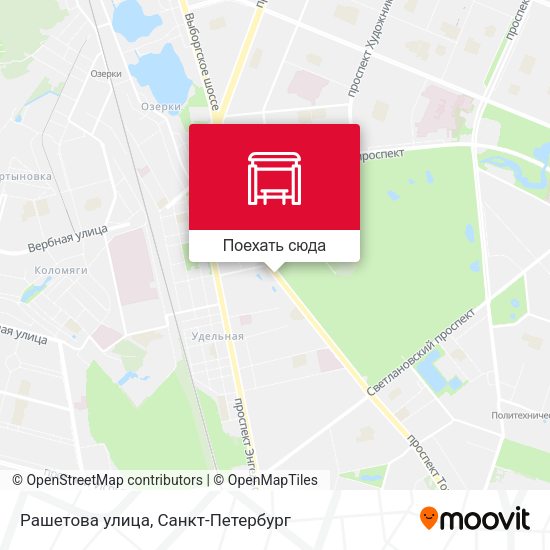 Карта Рашетова улица