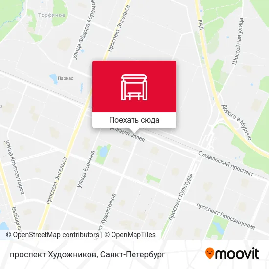 Карта проспект Художников