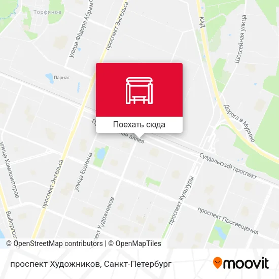 Карта проспект Художников