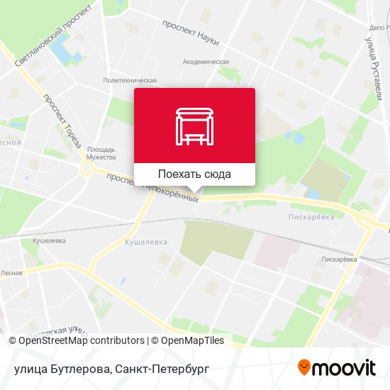Карта улица Бутлерова