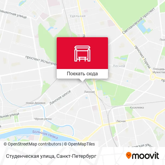 Карта Студенческая улица