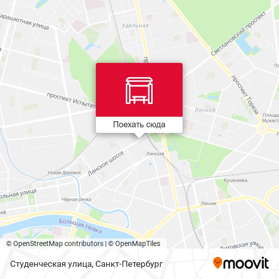 Карта Студенческая улица