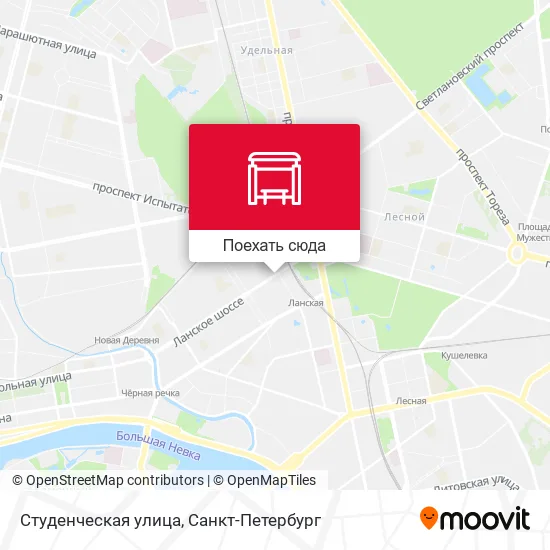 Карта Студенческая улица