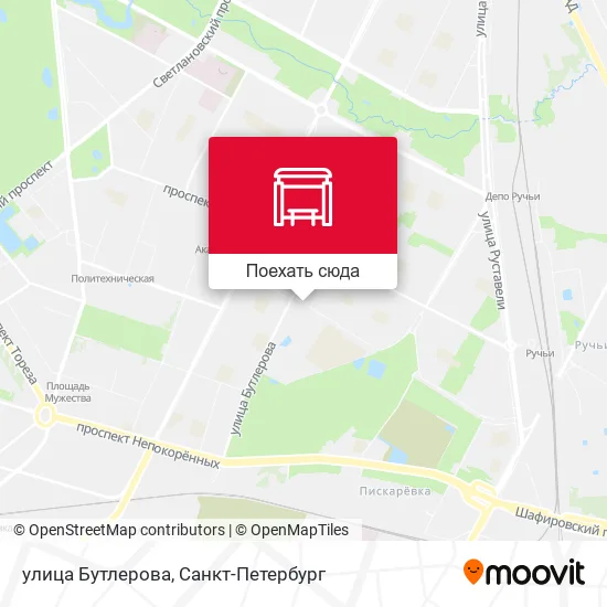 Карта улица Бутлерова