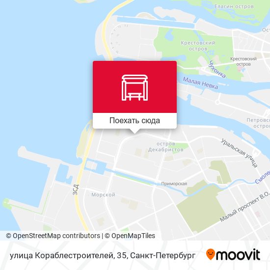 Карта улица Кораблестроителей, 35