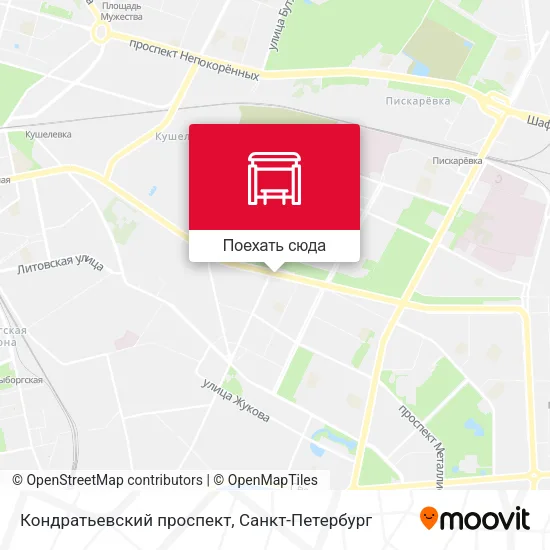 Карта Кондратьевский проспект