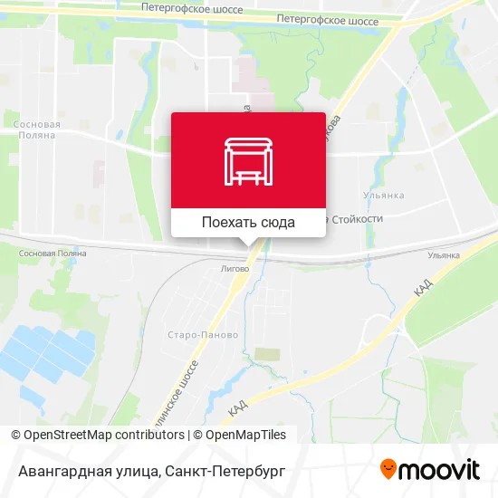 Карта Авангардная улица