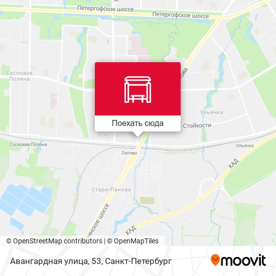 Карта Авангардная улица, 53
