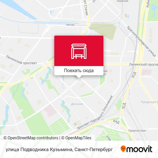 Карта улица Подводника Кузьмина