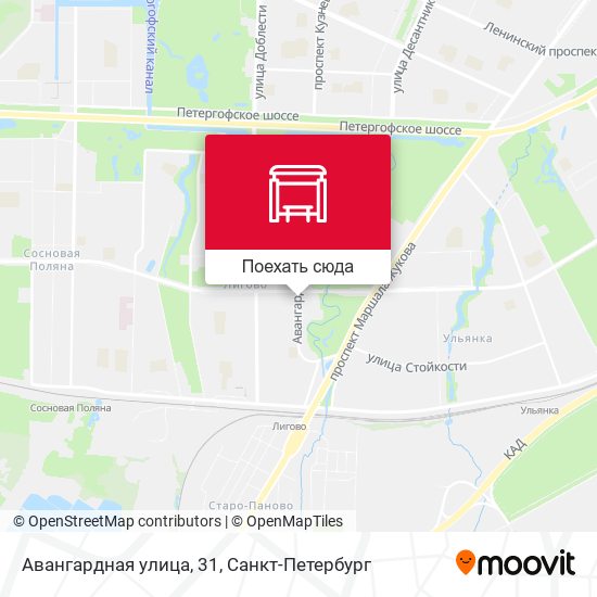 Карта Авангардная улица, 31