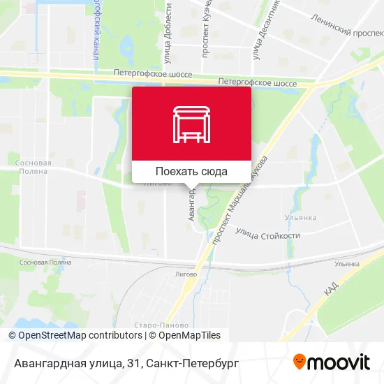 Карта Авангардная улица, 31