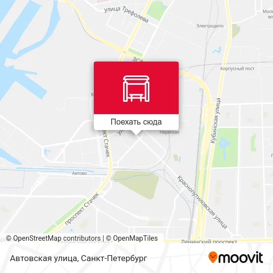 Карта Автовская улица