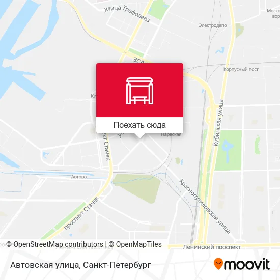 Карта Автовская улица