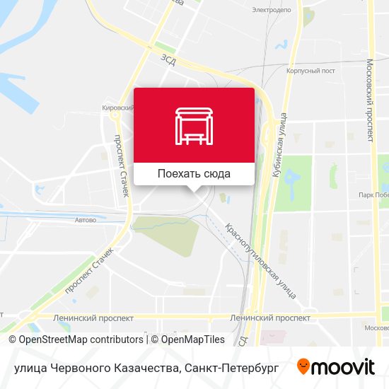 Карта улица Червоного Казачества