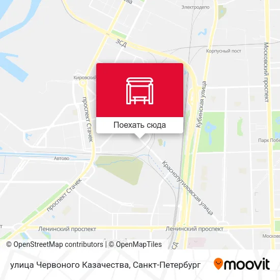 Карта улица Червоного Казачества