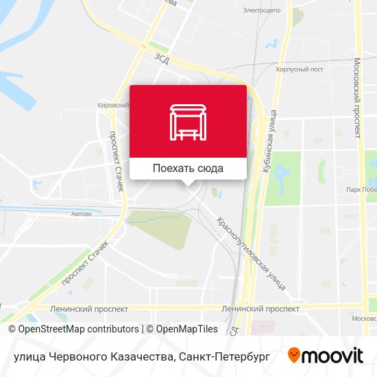 Карта улица Червоного Казачества