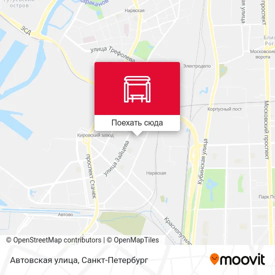 Карта Автовская улица