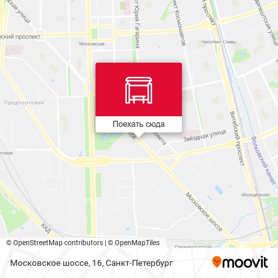 Карта Московское шоссе, 16