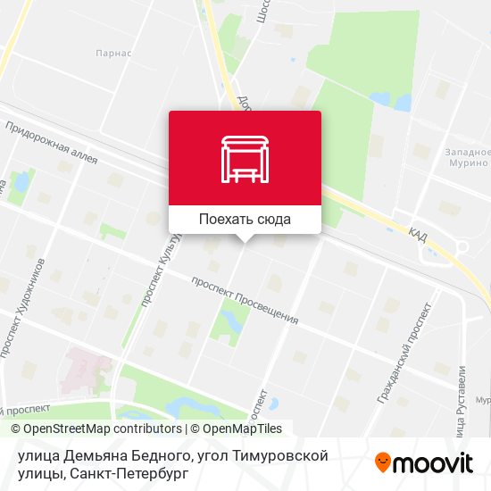 Карта улица Демьяна Бедного, угол Тимуровской улицы
