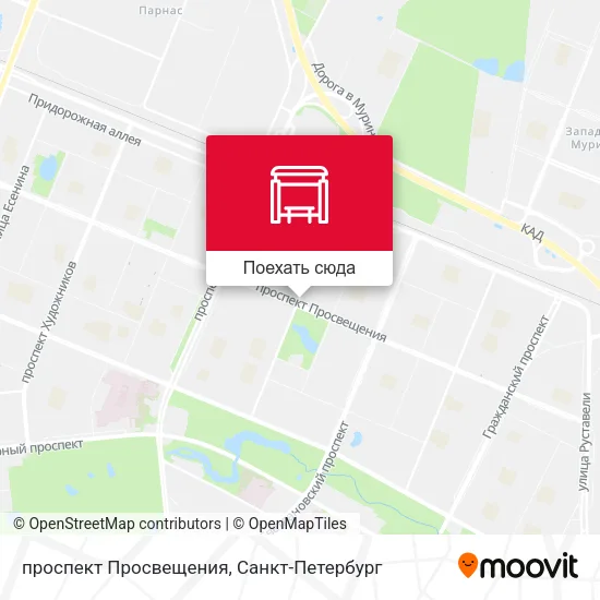 Карта проспект Просвещения