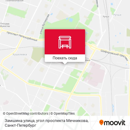 Карта Замшина улица, угол проспекта Мечникова