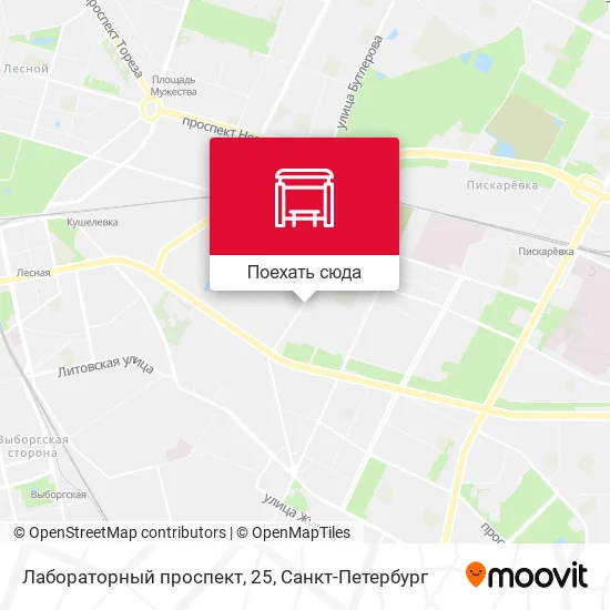 Карта Лабораторный проспект, 25