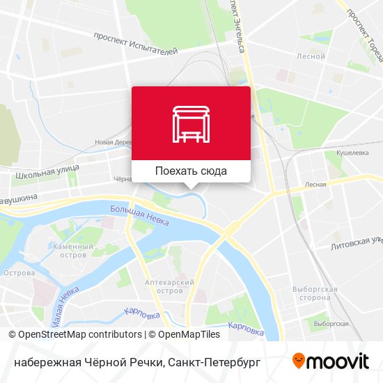 Карта набережная Чёрной Речки