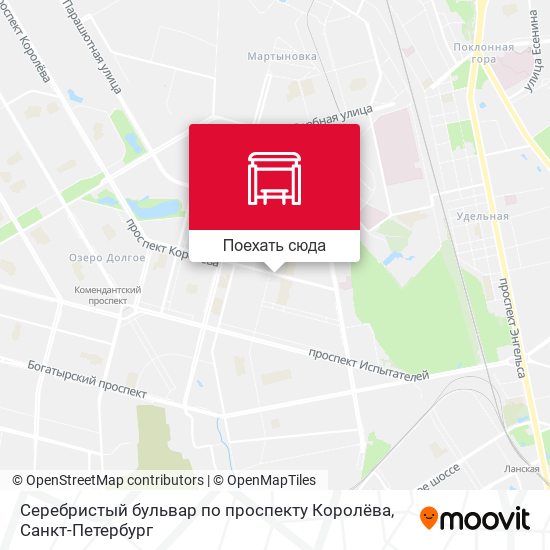 Карта Серебристый бульвар по проспекту Королёва