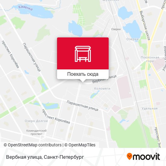 Карта Вербная улица