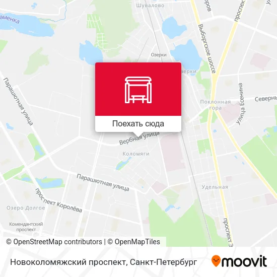 Карта Новоколомяжский проспект