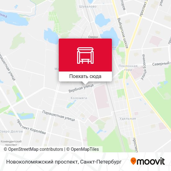 Карта Новоколомяжский проспект